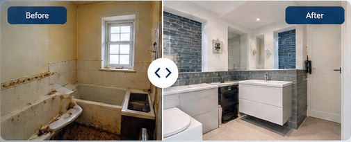 Bathroom renovation before and after